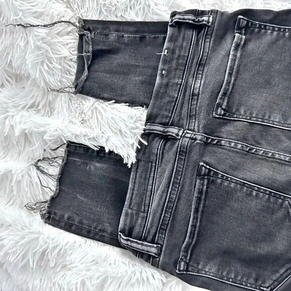 ALL SAINTS | Grace Ankle Frayed Jeans Weathered Black Skinny Distressed | 28 / 6 - Picture 5 of 7